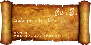 Csépe Elemér névjegykártya