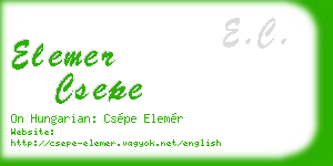elemer csepe business card